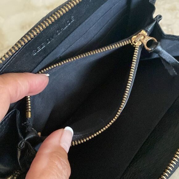 See By Chloe Python Leather Large Zippered Clutch Wallet - Picture 11 of 17